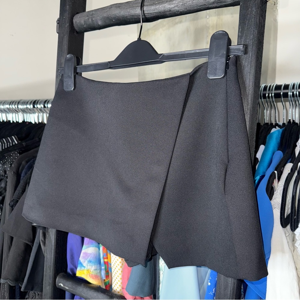 Zara Black Asymmetrical Micro Mini Skort - Picture 6 of 15